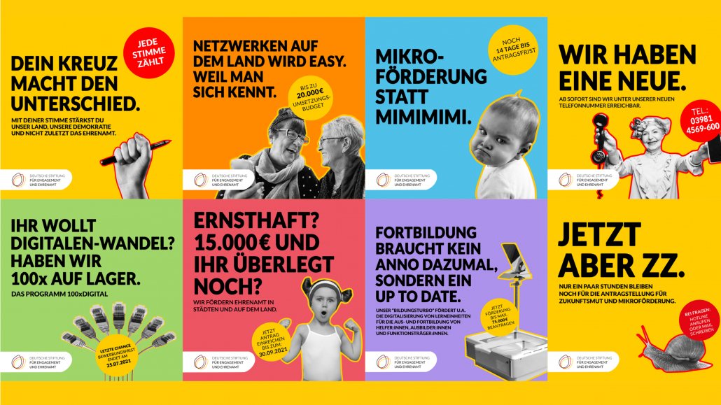 rueckblick Grafik zum Jahresrückblick mit Kacheln der verschiedenen Programme