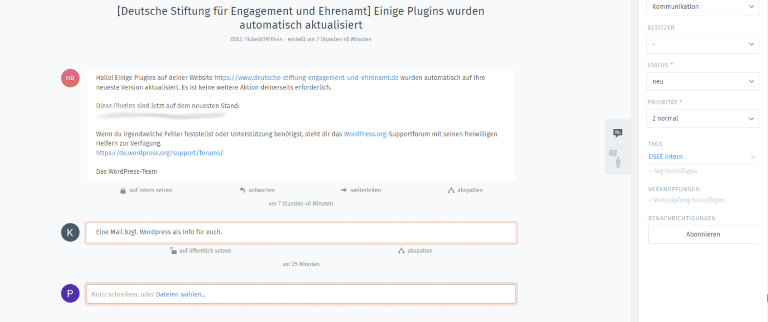 Zammad-Tool Screenshot Zammad
