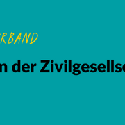 Grafik mit grünem Hintergrund und einer gezeichneten Glühbirne. Text: #EngageiertGeforscht ZiviZ im Stifterverband. (Neue) Grenuen der Zivilgesellschaft. Studienbericht