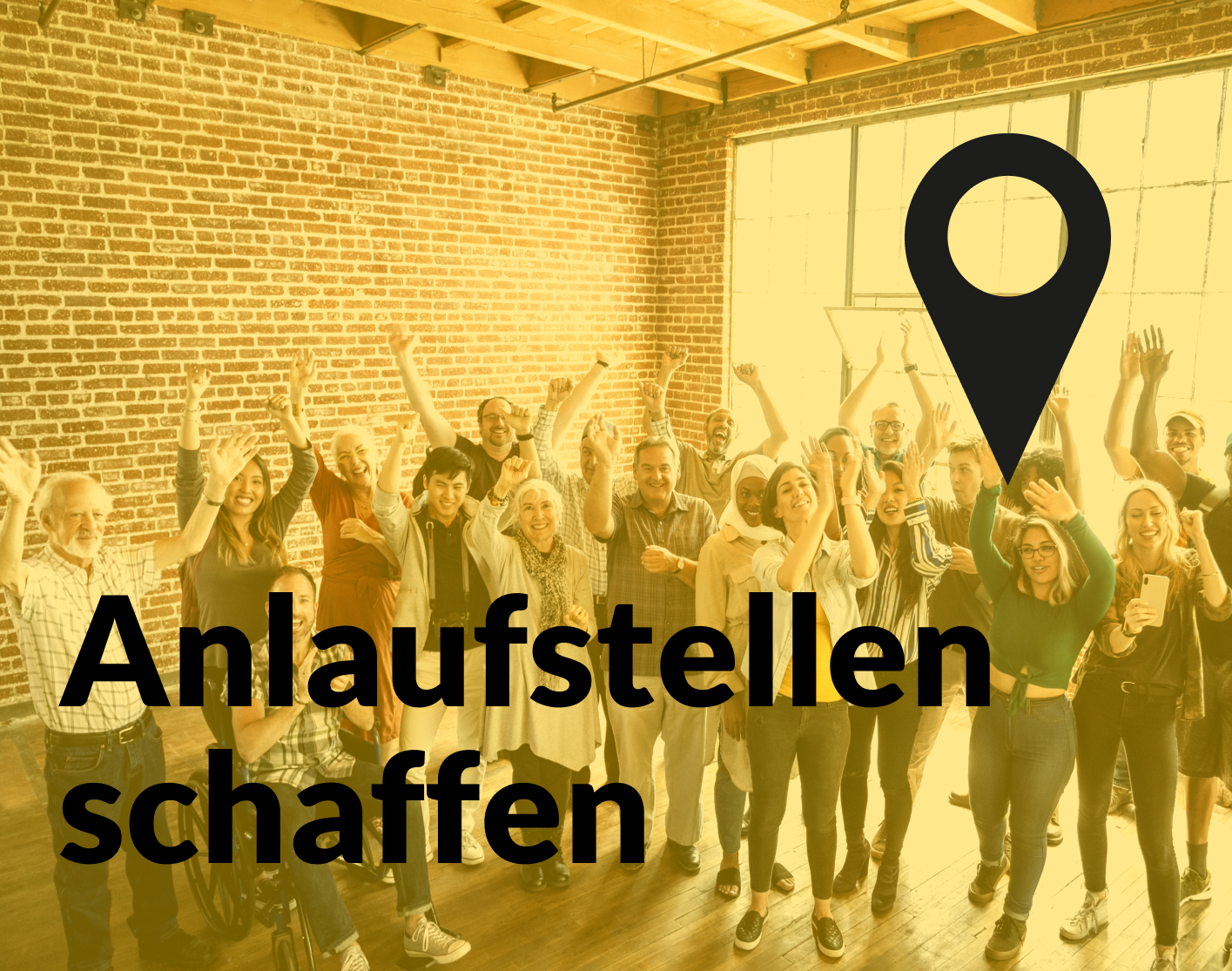 Symbolbild Anlaufstellen aufbauen