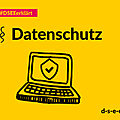 Gelbe Grafik mit dem Text: #DSEEerklärt Datenschutz. d-s-e-e.de