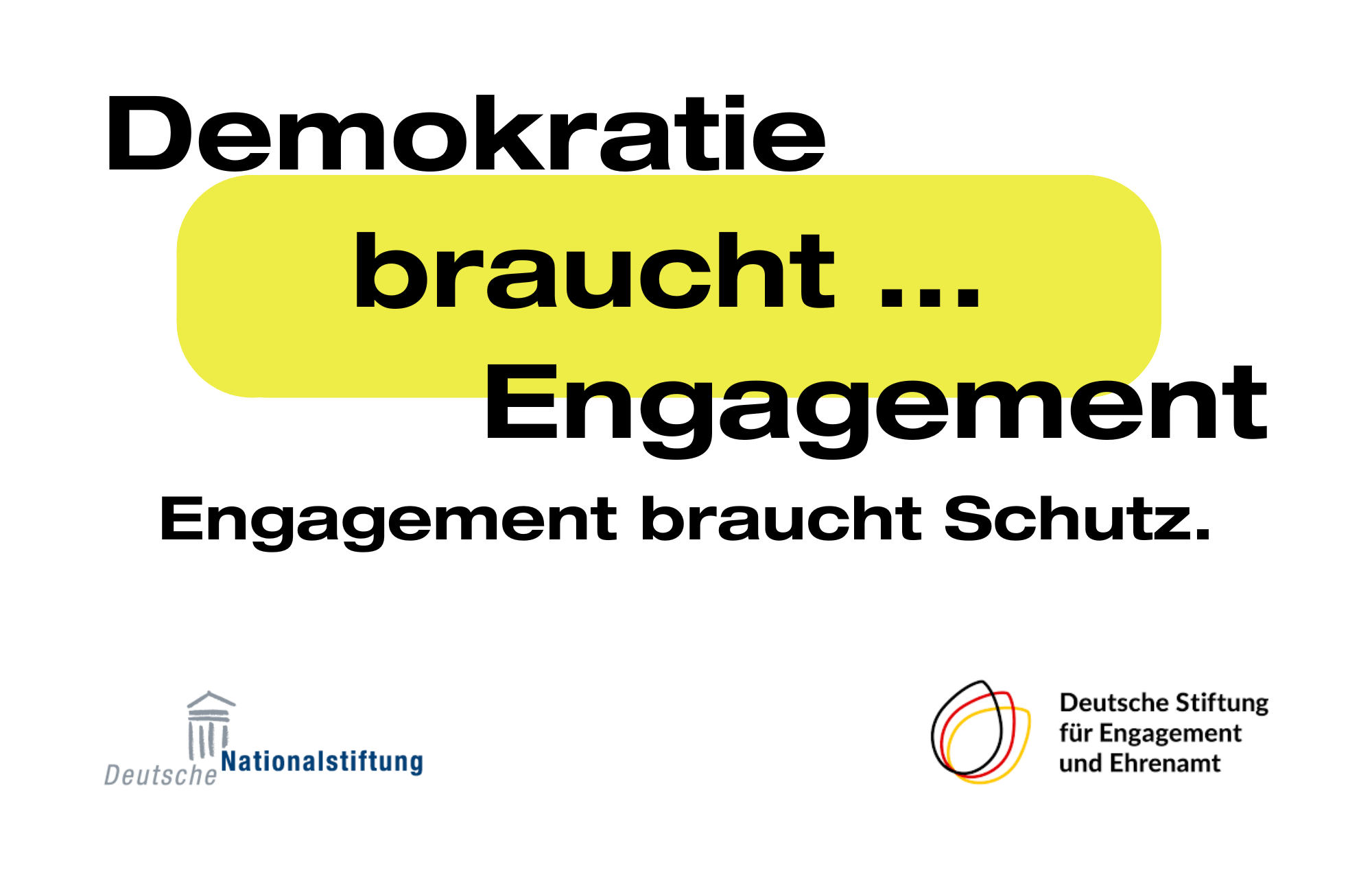 Demokratie braucht Engagement Logo groß