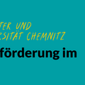 Text und Grafik "# engagiert geforscht" "Universität Münster und technische Universität Chemnitz" "Demokratieförderung im Sportverein", Das Grafikelement ist eine stilisierte Lupe